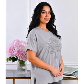 футболка жіноча 26102 l.grey р.M-XL "Elena&Vika" недорого оптом від прямого постачальника