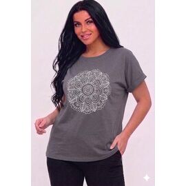 футболка жіноча 26103 d.grey р.M-XL "Elena&Vika" недорого оптом від прямого постачальника