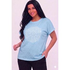 футболка жіноча 26103 l.blue р.M-XL "Elena&Vika" недорого оптом від прямого постачальника