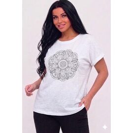 футболка жіноча 26103 white р.M-XL "Elena&Vika" недорого оптом від прямого постачальника