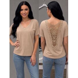 футболка жіноча 26111 d.beige р.46-52 "Elena&Vika" недорого оптом від прямого постачальника