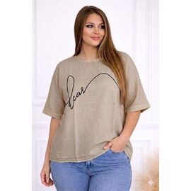 футболка жіноча 26112 beige р.50-56 "Elena&Vika" недорого оптом від прямого постачальника