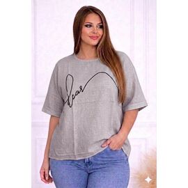 футболка жіноча 26112 grey р.50-56 "Elena&Vika" недорого оптом від прямого постачальника