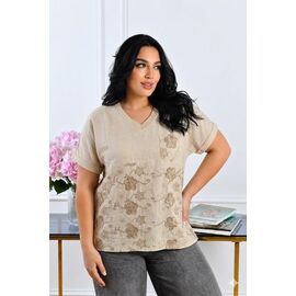 футболка жіноча 26121 beige р.52-54 "Elena&Vika" недорого оптом від прямого постачальника