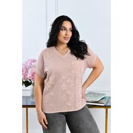футболка жіноча 26121 l.beige р.52-54 "Elena&Vika" недорого оптом від прямого постачальника