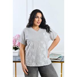 футболка жіноча 26121 l.grey р.52-54 "Elena&Vika" недорого оптом від прямого постачальника