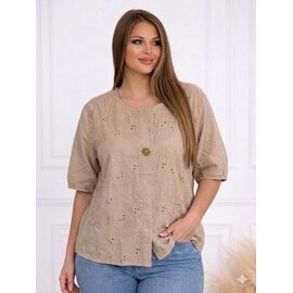 Фотография Блузка женская летняя 26031 d.beige р.M-XL "PULSE" недорого оптом от прямого поставщика