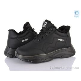 Кросівки жіночі модні Зима 2051 black (6 пар р.37-41) "YUEMINGZHU" недорого оптом від прямого постачальника
