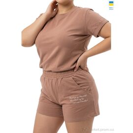 Шорти жіночі Літо 0016 бежевий (5 шт. р.сіткаXL-5XL) "Sport style" недорого оптом від прямого постачальника