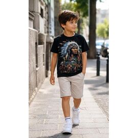 Фотография Футболка детская на мальчика M1766 black р.10-14 "MMZ" недорого оптом от прямого поставщика