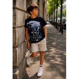 Фотография Футболка детская на мальчика M1769 black р.10-14 "MMZ" недорого оптом от прямого поставщика