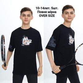 Фотография Футболка детская на мальчика M1732 black р.10-14 "MMZ" недорого оптом от прямого поставщика