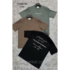 Фотография Футболка мужская молодёжная р-ры L-4XL(3цв) "PROSTOMEN" недорого оптом от прямого поставщика