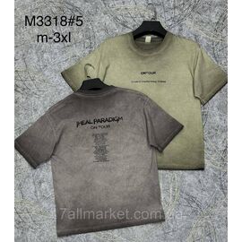 Фотография Футболка мужская молодёжная р-ры M-3XL(2цв) "PROSTOMEN" недорого оптом от прямого поставщика