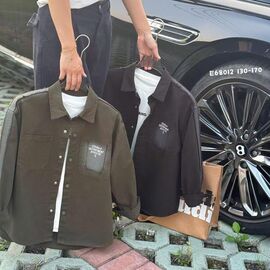 Сорочка дитяча на хлопчика 68012 khaki р.130-170 "Delfinka" недорого оптом від прямого постачальника