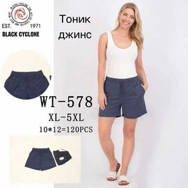 Фотография Шорты женские 578 navy р.XL-5XL "ZERO" недорого оптом от прямого поставщика