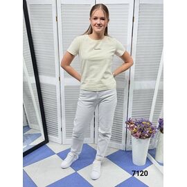 Фотография Футболка женская 7120 l.yellow р.42-48 "LOOK" недорого оптом от прямого поставщика