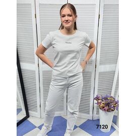 Фотография Футболка женская 7120 l.grey р.42-48 "LOOK" недорого оптом от прямого поставщика