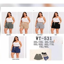 Фотография Шорты женские 531 mix р.2XL-8XL "Hoan" недорого оптом от прямого поставщика