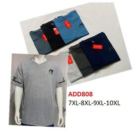 Футболка чоловіча ADD808 mix р.7XL-10XL "Hoan" недорого оптом від прямого постачальника