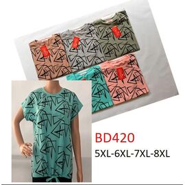 Фотография Футболка женская BD420 mix р.5XL-8XL "Hoan" недорого оптом от прямого поставщика