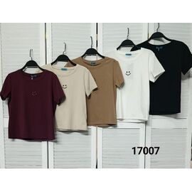 Фотография Футболка женская 17007 wine р.42-48 "LOOK" недорого оптом от прямого поставщика