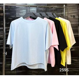 Фотография Футболка женская 2595 pink р.one size "LOOK" недорого оптом от прямого поставщика