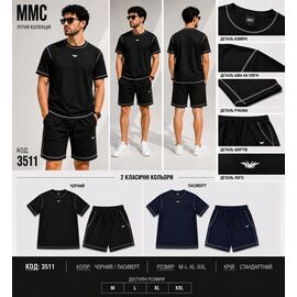 Костюм чоловічий 3511 black р.48-54 "LOOK" недорого оптом від прямого постачальника