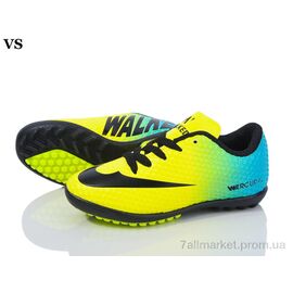 Футбольне взуття дитячі Весна/осінь Mercurial 01 yellow (8 пар р.28-32) "VS" недорого оптом від прямого постачальника