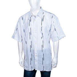 Фотография Рубашка мужская летняя 2601 white-blue р.6XL-8XL "Steel" недорого оптом от прямого поставщика