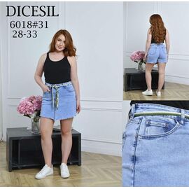 Фотография Юбка-шорты женская 6018 l.blue р.28-33 "Leen" недорого оптом от прямого поставщика