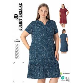 Фотография Платье летнее женское 35092 blue р.L-4XL "Cotpark" недорого оптом от прямого поставщика