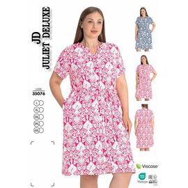 Фотография Платье летнее женское 35076 pink р.L-4XL "Cotpark" недорого оптом от прямого поставщика