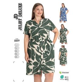Фотография Платье летнее женское 35077 green р.L-4XL "Cotpark" недорого оптом от прямого поставщика