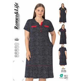 Фотография Платье летнее женское 7959 black-red р.L-4XL "Cotpark" недорого оптом от прямого поставщика