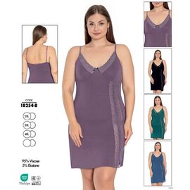 Фотография Ночнушка женская 18254B purple р.2XL-4XL "Cotpark" недорого оптом от прямого поставщика
