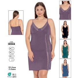 Фотография Ночнушка женская 18254B blue р.2XL-4XL "Cotpark" недорого оптом от прямого поставщика