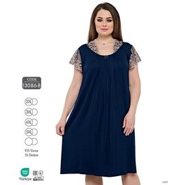 Фотография Ночнушка женская 13086B navy р.2XL-5XL "Cotpark" недорого оптом от прямого поставщика