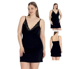 Фотография Ночнушка женская 18297B black р.2XL-5XL "Cotpark" недорого оптом от прямого поставщика