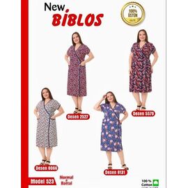 Фотография Халат женский 523-8131 blue р.3XL-7XL "Cotpark" недорого оптом от прямого поставщика