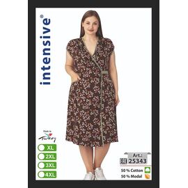 Фотография Халат женский 25343 brown р.XL-4XL "Cotpark" недорого оптом от прямого поставщика