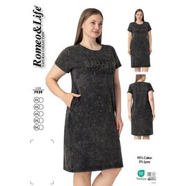 Фотография Платье летнее женское 7939 black р.2XL-6XL "Cotpark" недорого оптом от прямого поставщика