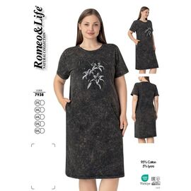 Фотография Платье летнее женское 7938 black р.2XL-6XL "Cotpark" недорого оптом от прямого поставщика