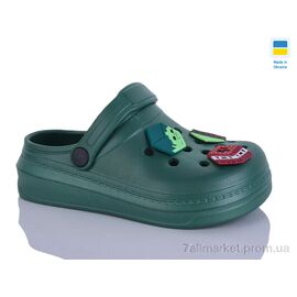 Крокси дитячі літні Літо N312-1 зелений (6 пар р.31-35) "Lot Shoes" недорого оптом від прямого постачальника