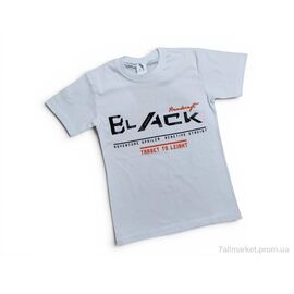 Футболка дитяча Літо 2622 BLACK білий (4 шт. р.сітка9-12) "Kids-modnik" недорого оптом від прямого постачальника