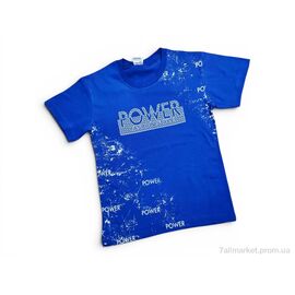 Футболка дитяча Літо 2622 POWER синій (4 шт. р.сітка9-12) "Kids-modnik" недорого оптом від прямого постачальника