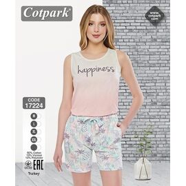 Фотография Пижама лёгкая женская 17224 beige-old-2 р.M-2XL "DONELLA" недорого оптом от прямого поставщика