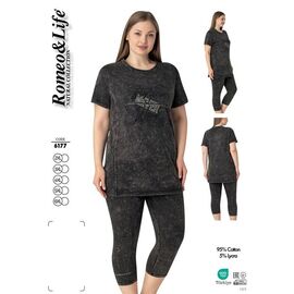 Фотография Костюм женский 6177 black р.2XL-6XL "Cotpark" недорого оптом от прямого поставщика