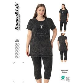 Фотография Костюм женский 6179 black р.2XL-6XL "Cotpark" недорого оптом от прямого поставщика