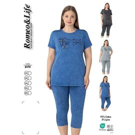 Фотография Костюм женский 6175 blue р.2XL-6XL "Cotpark" недорого оптом от прямого поставщика